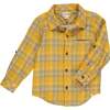 Atwood Woven Plaid Shirt, Gold And Grey - Shirts - 1 - thumbnail