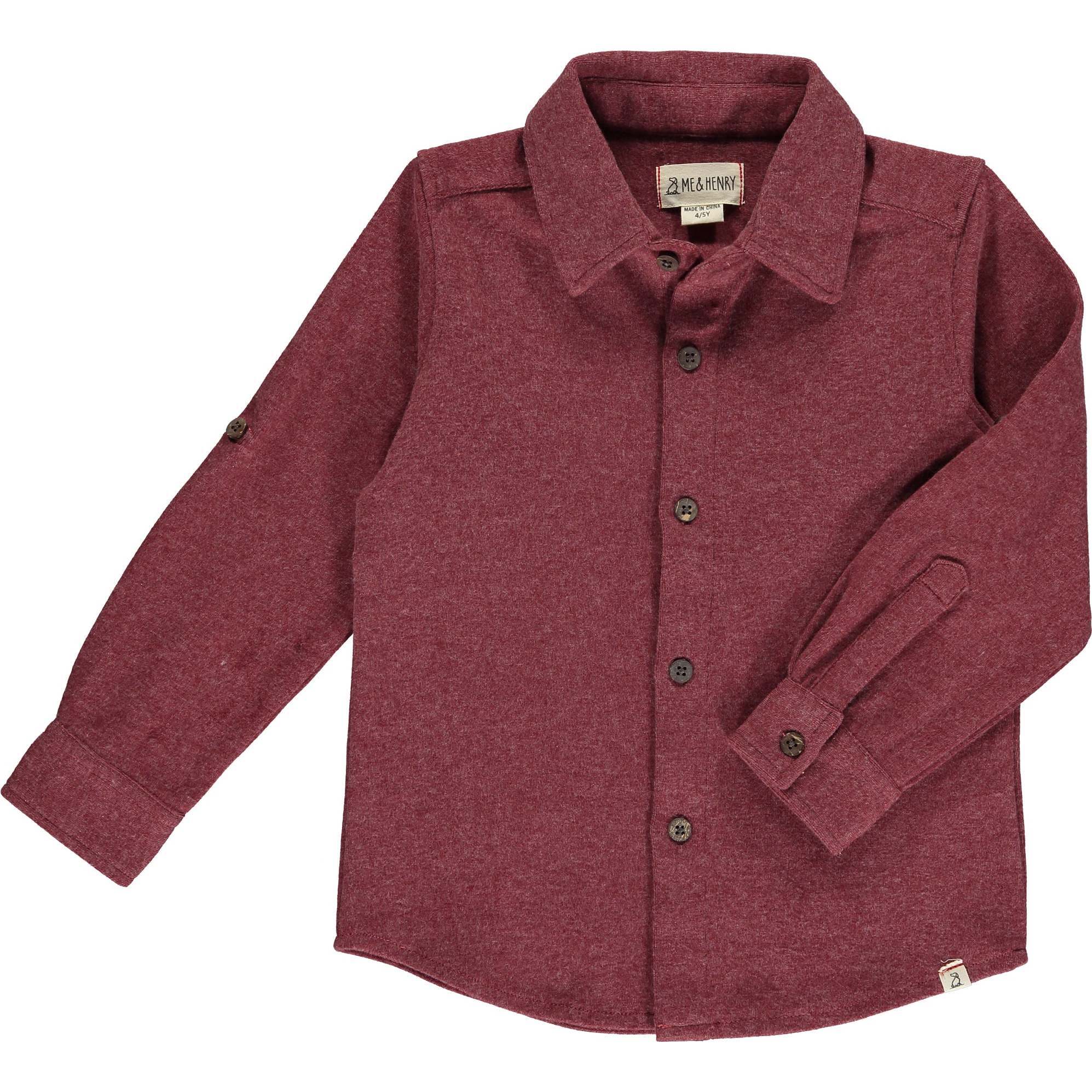 Columbia Jersey Knit Shirt, Burgundy - Shirts - 1