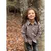 Atwood Woven Micro-Plaid Shirt, Brown - Shirts - 2