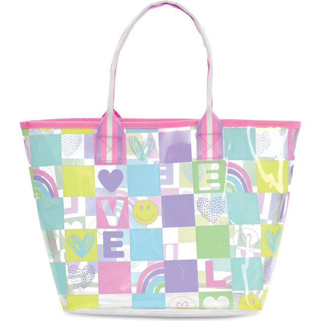 Talk About Love Tote Bag, Clear & Multicolors