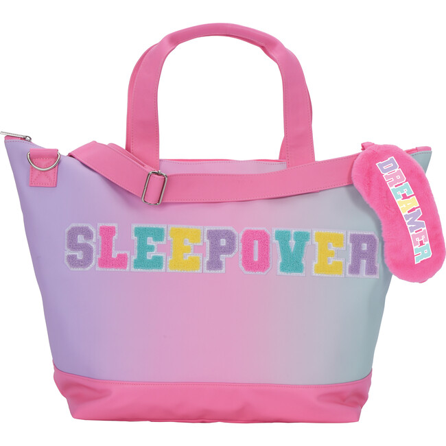 Sleepover Weekender Bag & Eye Mask Set, Pink & Multicolors