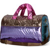 Icy Metallic Color-Block Puffer Duffel Bag, Multicolors - Bags - 2