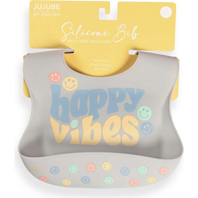 JuJuBe × Studio Oh! Silicone Bibs, Happy Baby Vibes