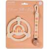 JuJuBe × Studio Oh! Silicone Teether Ring With Detachable Clip, Be Kind Rainbows - Teethers - 1 - thumbnail