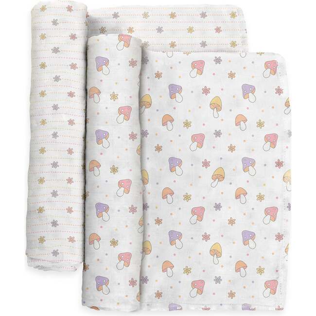 JuJuBe × Studio Oh! Printed Swaddle Blanket Sets, Mushy Love (Pack Of 2) - Swaddles - 3