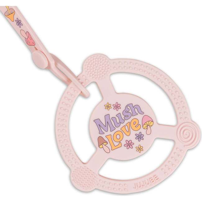 JuJuBe × Studio Oh! Silicone Teether Ring With Detachable Clip, Mushy Love - Teethers - 3