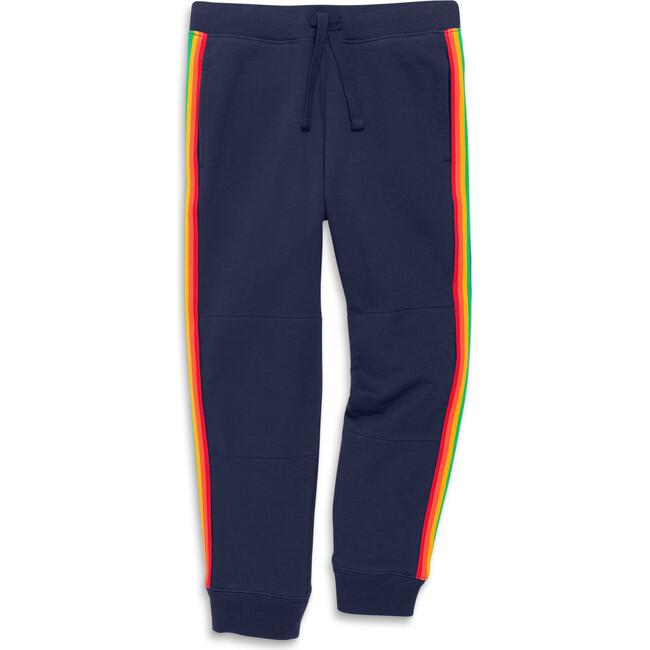 Rainbow Trim Jogger, Navy