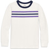 Long Sleeve Banner Tee, Ivory Banner Stripe - T-Shirts - 1 - thumbnail