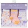 Baby Socks Trios With Zipper Wash Bag, Mushy Love (Pack Of 3) - Socks - 1 - thumbnail