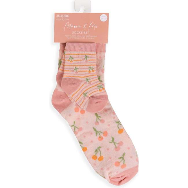 JuJuBe × Studio Oh! Mama & Me Sock Sets, Cherry Cute By Doodle By Meg
