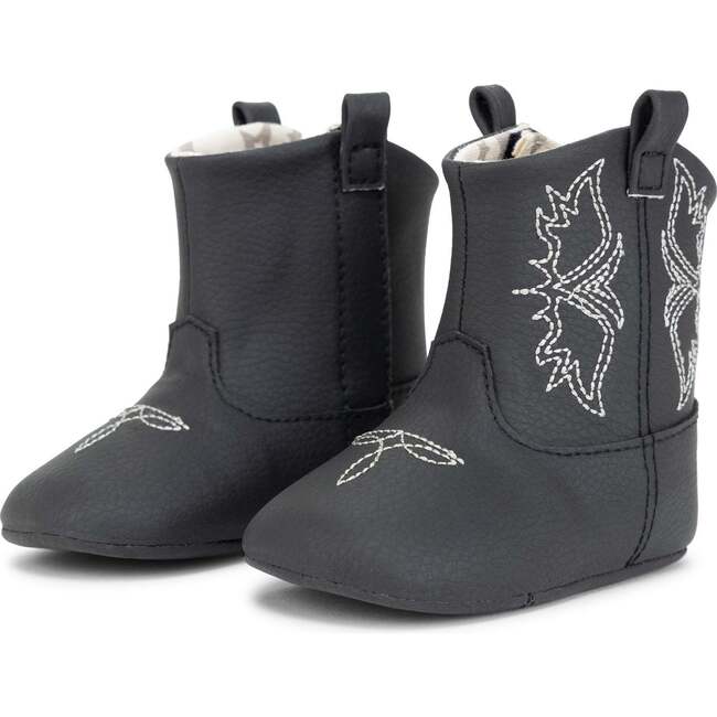 Eco Steps Velcro Western Boots, Black - Boots - 2