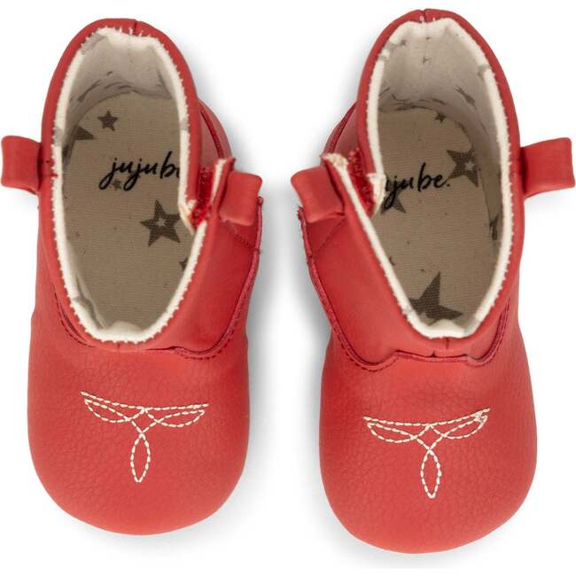 Eco Steps Velcro Western Boots, Cherry Red - Boots - 3