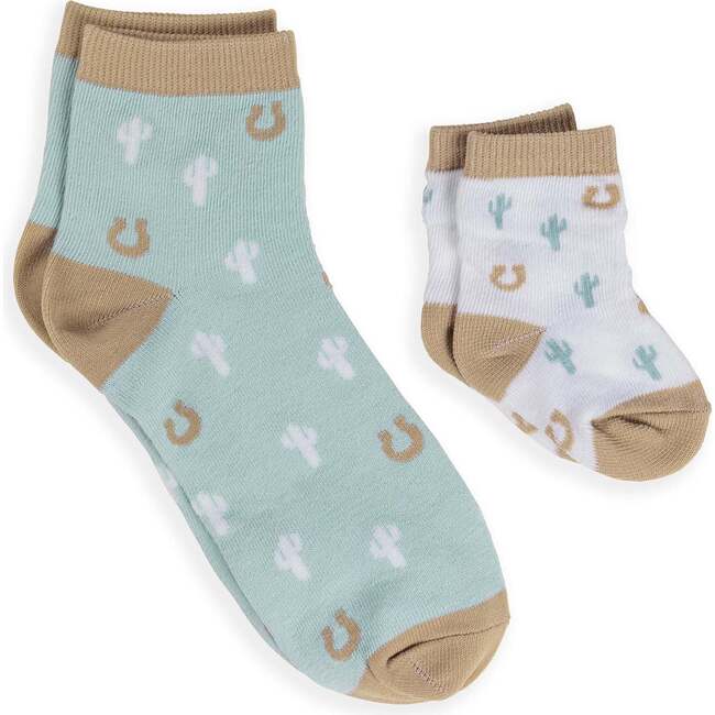 JuJuBe × Studio Oh! Mama & Me Sock Sets, Howdy Partner Blue - Socks - 3