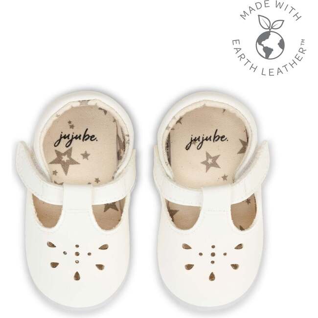 Eco Steps Velcro Strap Mary Jane Shoes, Snowy White - Mary Janes - 3