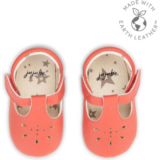 Eco Steps Velcro Strap Mary Jane Shoes, Strawberry Pink - Mary Janes - 3