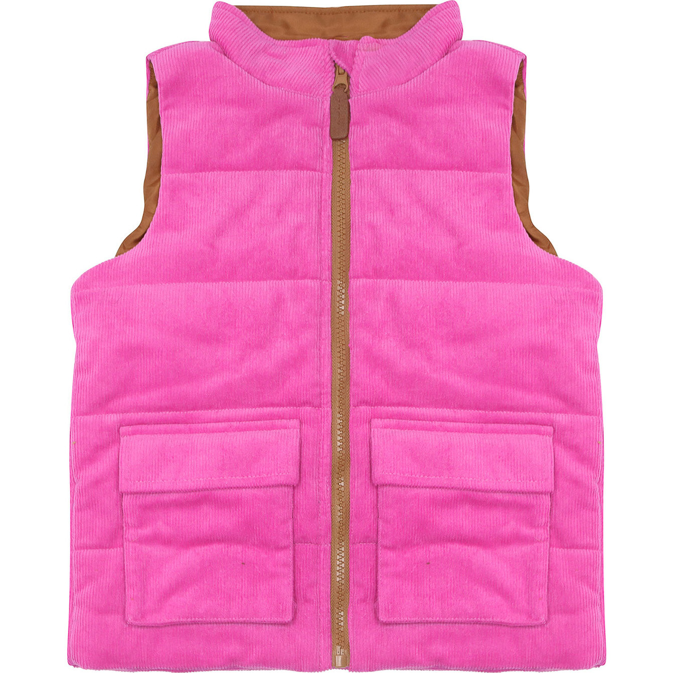 Joey Corduroy Vest, Super Pink - Vests - 1