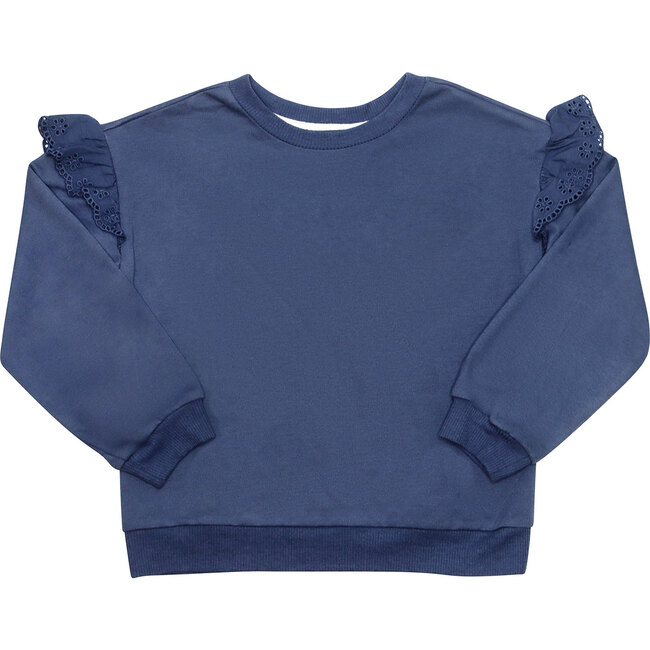 Fiona Sweatshirt, Washed Indigo - Sweatshirts - 1