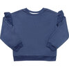 Fiona Sweatshirt, Washed Indigo - Sweatshirts - 1 - thumbnail
