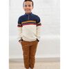 Harrison Striped Sweater, Washed Indigo/Egret - Sweaters - 2