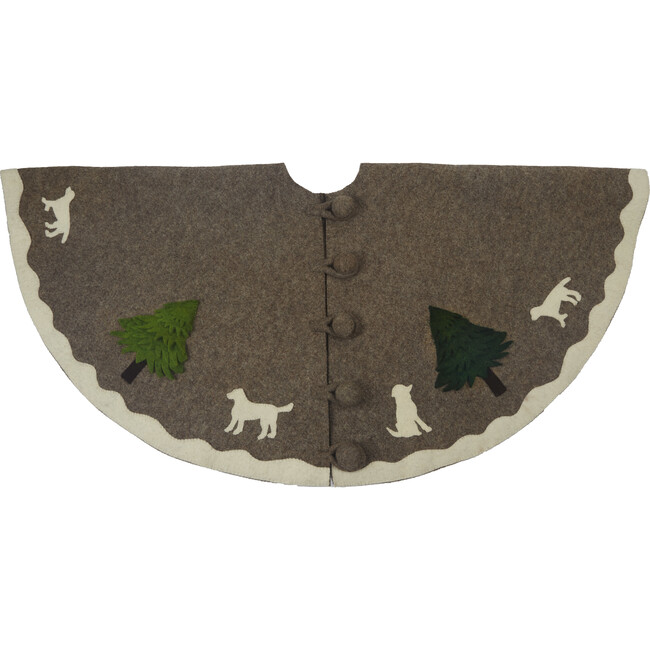 Christmas Tree Skirt, Dogs with Trees