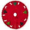 Cats & Green Trees Hand-Felted Christmas Tree Skirt - 60" - Tree Skirts - 3