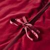 Christmas Tree Skirt, Garnet Red Classic Velvet - Tree Skirts - 4