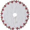 Christmas Tree Skirt, Beaded Candy Swirl Taffeta - Tree Skirts - 4