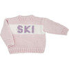 SKI Hand-Knit Sweater, Pink, Lavender & White - Sweaters - 1 - thumbnail