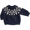 Icicle Knit Sweater, Navy - Cardigans - 1 - thumbnail