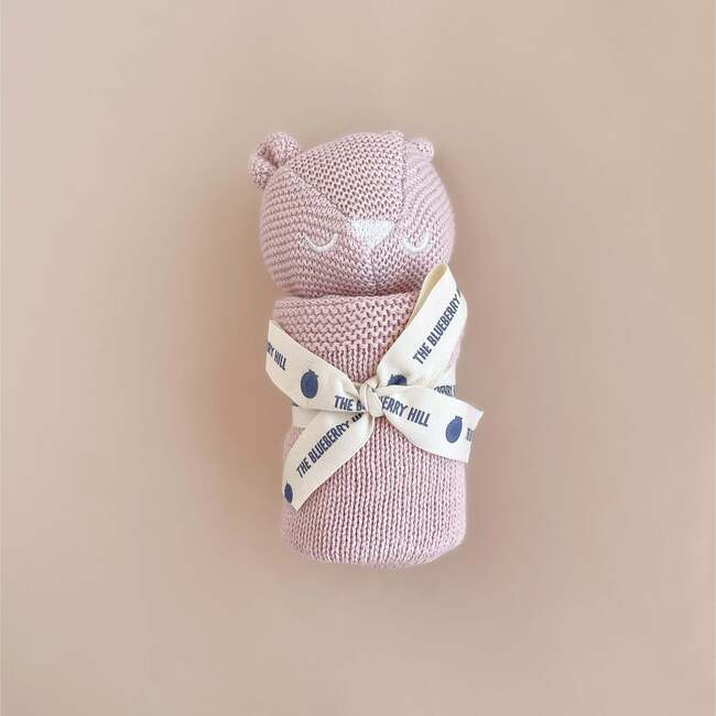 Harper Bear Baby Lovey Cuddle Cloth Blanket Toy Gift, Blush Pink - Plush - 2