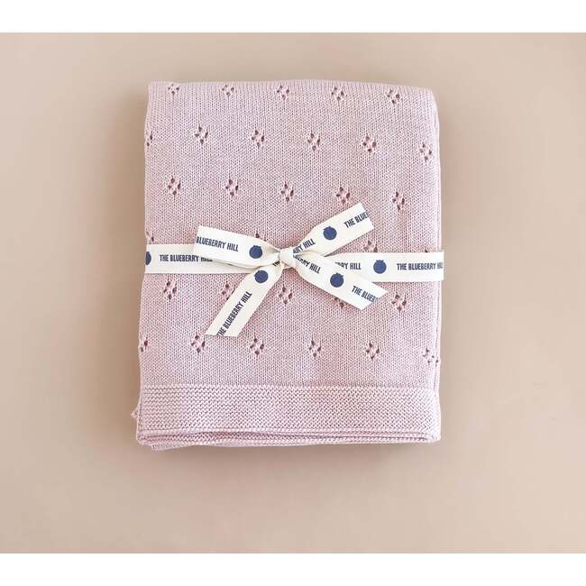 Pique Baby Blanket, Blush - Blankets - 2