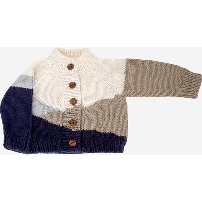 Sunset Mountain Knit Cardigan, Navy - Cardigans - 3