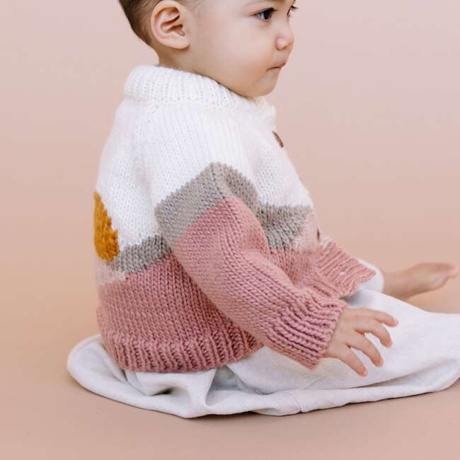 Sunset Mountain Knit Cardigan, Rose - Cardigans - 4