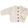 Sawyer Knit Tiny Hearts Cardigan, Rose & Cream - Sweaters - 1 - thumbnail