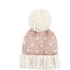 Sawyer Knit Tiny Hearts Hat, Blush & Cream - Hats - 1 - thumbnail