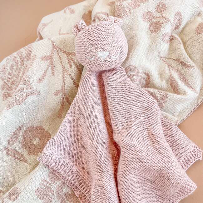 Harper Bear Baby Lovey Cuddle Cloth Blanket Toy Gift, Blush Pink - Plush - 4