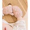 Sawyer Knit Tiny Hearts Mittens, Blush & Cream - Mitts - 2