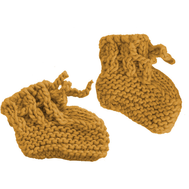 Classic Knit Booties, Mustard