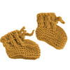 Classic Knit Booties, Mustard - Booties - 1 - thumbnail