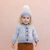Snowflake Pattern Knit Pom Hat, Blue Grey - Hats - 3