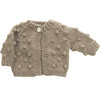 All-Over Popcorn-Knit Cardigan, Flax - Cardigans - 1 - thumbnail