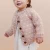 Sawyer Knit Tiny Hearts Cardigan, Blush & Cream - Sweaters - 3
