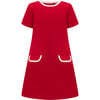 Kensington Girls Dress, Pillar Box Red - Dresses - 1 - thumbnail