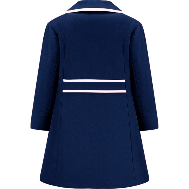 Belgravia Girls Coat, Nautical Blue - Wool Coats - 4