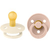 Colour Latex Pacifier, Ivory & Blush (Pack Of 2) - Pacifiers - 1 - thumbnail
