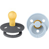 Colour Latex Pacifier, Iron & Baby Blue (Pack Of 2) - Pacifiers - 1 - thumbnail