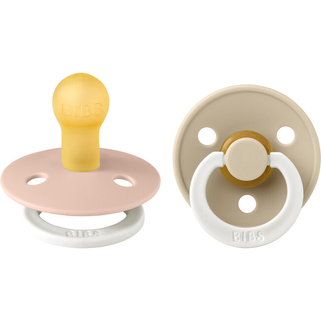 Colour Latex Pacifier, Blush GLOW & Vanilla GLOW (Pack Of 2)