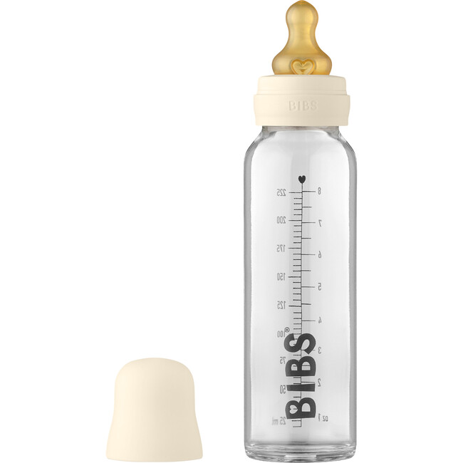 Baby Glass Bottle 225Ml Latex Complete Set, Ivory