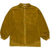 Velour Woman Shirt, Yellow - Shirts - 1 - thumbnail