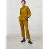 Velour Woman Shirt, Yellow - Shirts - 5